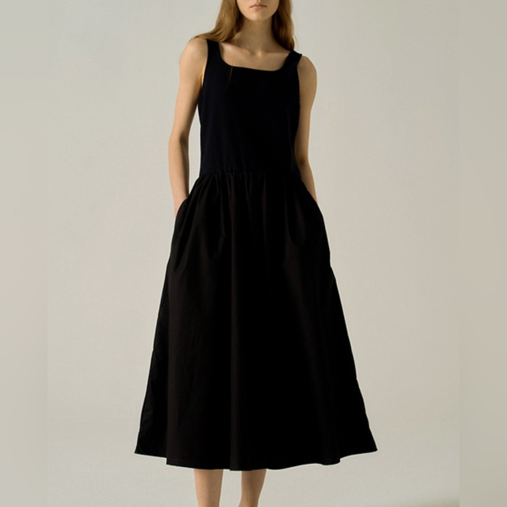 Korean brand FACADE PATTERN Sleeveless Knit Dress_Black size M